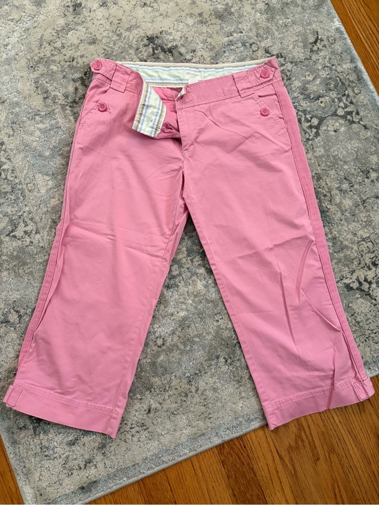 American Eagle Outfitters Pants - American Eagle Outfitters Light Pink Capri Pants with Button Tab Waist